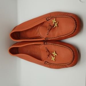 Louis Vuitton Driving Mocs Size 40 Orange Made in Italy